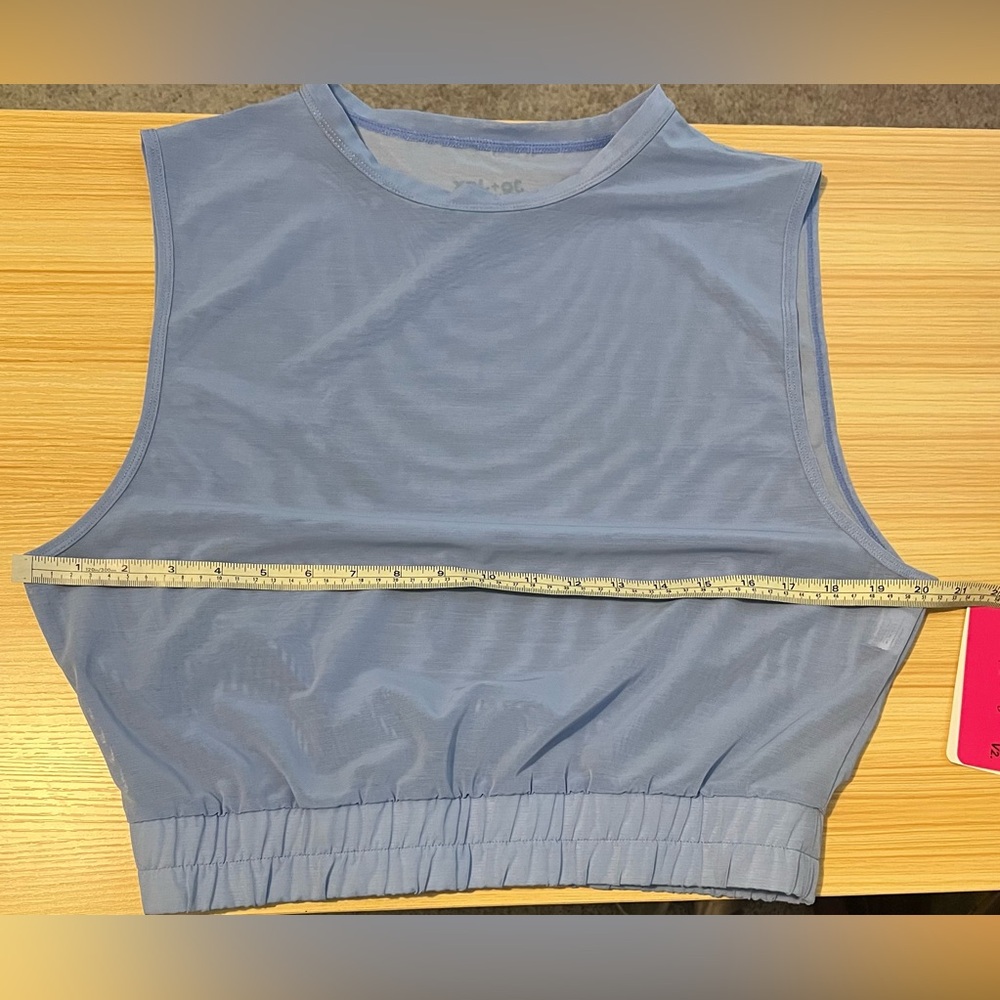 Jo+Jax Jenna Fairfax Crop Top Iris Blue Large – Dance Activewear Sleeveless NWT - Picture 7 of 10